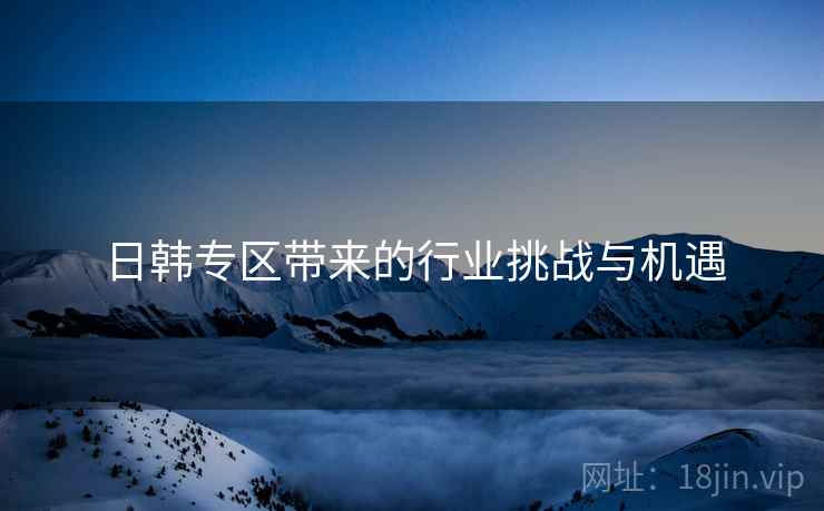 日韩专区带来的行业挑战与机遇 日韩专区带来的行业挑战与机遇