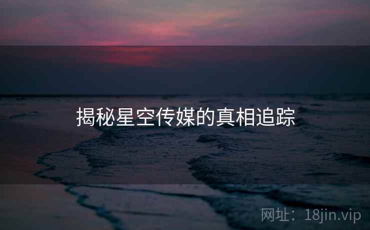 揭秘星空传媒的真相追踪 揭秘星空传媒的真相追踪