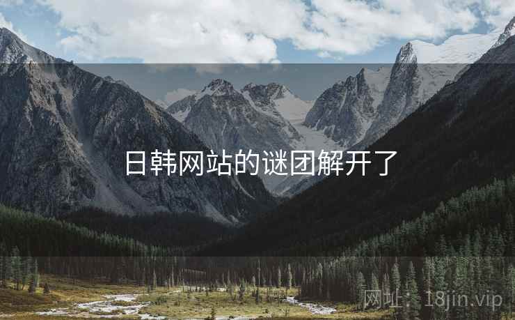 日韩网站的谜团解开了
