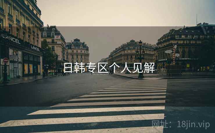 日韩专区个人见解